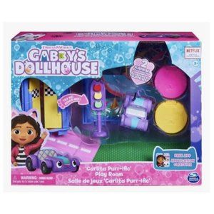 CARLITA PURR-IFIC PLAY ROOM  7 Piece Playset Car GABBY'S DOLLHOUSE 2022